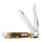 Case Knives - Amber Bone Peach Seed Jig Mini Trapper