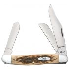 Case Knives - Smooth Antique Bone Mini Trapper